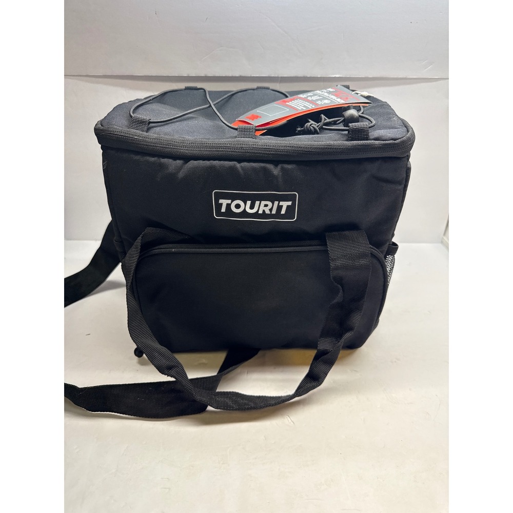 TOURIT Cube Soft Cooler Bag 14.6L Insulated Leak Proof Tote Black Lunch Picnic